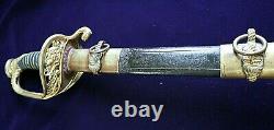 CIVIL War M 1852 Naval Officer Sword Presented To G D Emmons 1st Eng In 1863