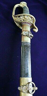 CIVIL War M 1852 Naval Officer Sword Presented To G D Emmons 1st Eng In 1863