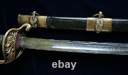 CIVIL War M 1852 Naval Officer Sword Presented To G D Emmons 1st Eng In 1863