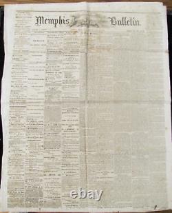 CIVIL War Memphis Tennessee Occupation Newspaper 1864