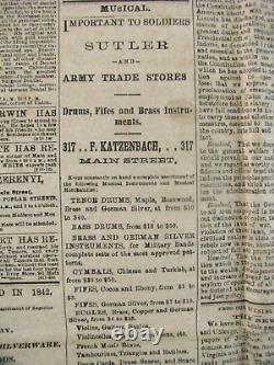 CIVIL War Memphis Tennessee Occupation Newspaper 1864