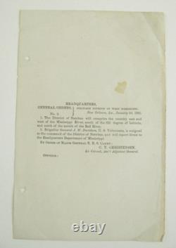 CIVIL War Natchez Mississippi Black Jack Davidson Command Order 1865