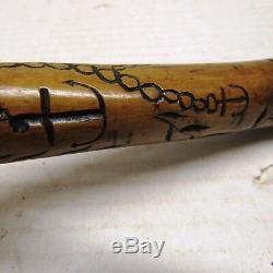 CIVIL War Navy New Jersey Blue Folk Art Carved Cane Walking Stick 1862 Raj