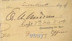 CIVIL War Notable Iron Brigade Officer Sgd 97th Pennsylvania Soldier Discharge