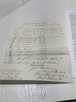 CIVIL War Nurses Paylist Montpelier Vt Army Hospital Sgn Gen Rs Satterlee 1879