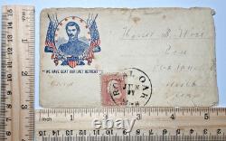 CIVIL War Patriotic Envelope Union General Mcclellan With 3 Cent Us Stamp Fp225