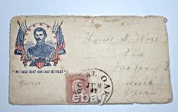 CIVIL War Patriotic Envelope Union General Mcclellan With 3 Cent Us Stamp Fp225