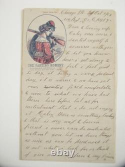 CIVIL War Patriotic Illus Parole Camp Pow Letter Chicago 1862 115th Ny