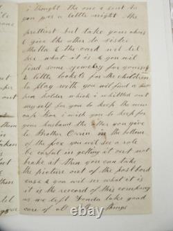 CIVIL War Patriotic Illus Parole Camp Pow Letter Chicago 1862 115th Ny