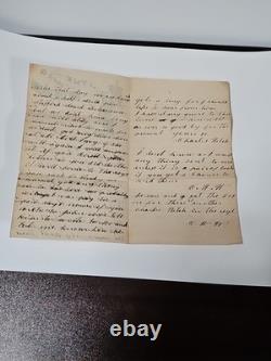 CIVIL War Patriotic Illustration Camp Stafford 1863 Letter Soldier