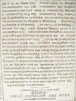 CIVIL War Pea Ridge & Roanoke Island Battles Confederate Newspaper