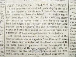 CIVIL War Pea Ridge & Roanoke Island Battles Confederate Newspaper
