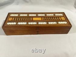 CIVIL War Period Officer Cribbage Board Box Named