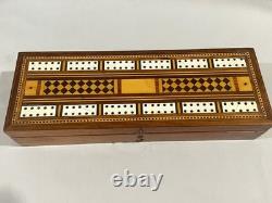 CIVIL War Period Officer Cribbage Board Box Named