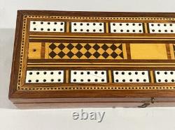 CIVIL War Period Officer Cribbage Board Box Named
