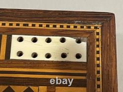 CIVIL War Period Officer Cribbage Board Box Named