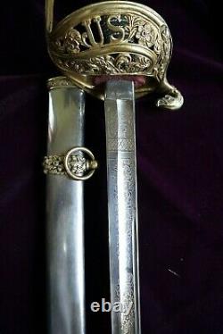 CIVIL War Presentation Grade M 1850 Staff & Field Officer Sword W Eagle Quillon