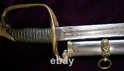 CIVIL War Presentation Grade M 1850 Staff & Field Officer Sword W Eagle Quillon