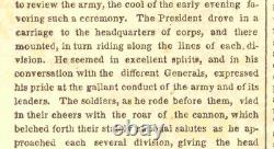 CIVIL War President Lincoln Visits The Army 1862 Richmond Campaign Newspaper