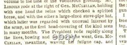 CIVIL War President Lincoln Visits The Army 1862 Richmond Campaign Newspaper