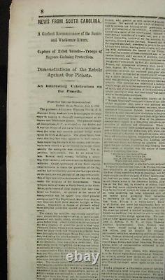 CIVIL War President Lincoln Visits The Army 1862 Richmond Campaign Newspaper