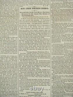 CIVIL War President Lincoln Visits The Army 1862 Richmond Campaign Newspaper