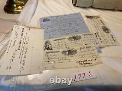 CIVIL War Providence Ri Tool Company Armory5 Items Shipping Receipts 1858 1863