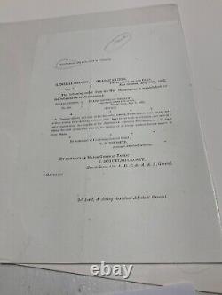 CIVIL War Rebel Pows Parole Ordered General Grant 1865 New Orleans Gulf. #1912