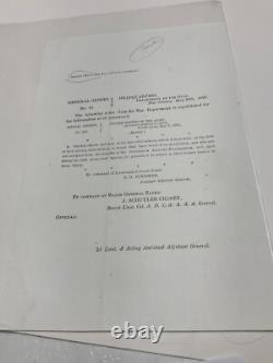 CIVIL War Rebel Pows Parole Ordered General Grant 1865 New Orleans Gulf. #1912