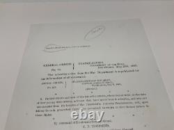 CIVIL War Rebel Pows Parole Ordered General Grant 1865 New Orleans Gulf. #1912
