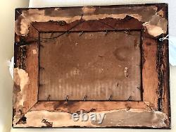 CIVIL War Scene In Antique Oak Frame 13 X 16 Early 1900's