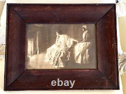 CIVIL War Scene In Antique Oak Frame 13 X 16 Early 1900's