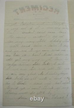 CIVIL War Soldier Letter Baltimore Harbor Hospital 126th New York Illus