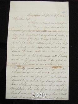 CIVIL War Soldier Letter Suffolk Virginia Hospital Diet Details 1865