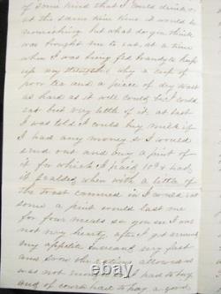 CIVIL War Soldier Letter Suffolk Virginia Hospital Diet Details 1865