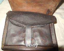 CIVIL War U. S Cartridge Patch & Ammo Box/no Tins/leather Is In Good Condition