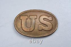 CIVIL War U. S. Oval'puppy Paw' Belt Buckle'w. H. Smith, Brooklyn' Non-dug