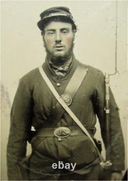 CIVIL War U. S. Oval'puppy Paw' Belt Buckle'w. H. Smith, Brooklyn' Non-dug