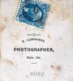 CIVIL War Union 5th Independent Il. Light Arty. Elgin Batt. Arty. Man CDV Photo