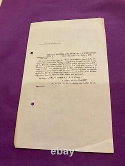 CIVIL War Union Armies Mustered Out July 1865 General Canby Order New Orleans