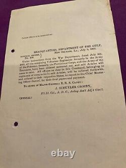 CIVIL War Union Armies Mustered Out July 1865 General Canby Order New Orleans