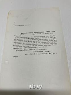 CIVIL War Union Army Of Potomac & Tennessee Mustered Out Gen Canby Go 1893