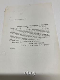 CIVIL War Union Army Of Potomac & Tennessee Mustered Out Gen Canby Go 1893