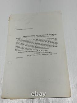 CIVIL War Union Army Of Potomac & Tennessee Mustered Out Gen Canby Go 1893
