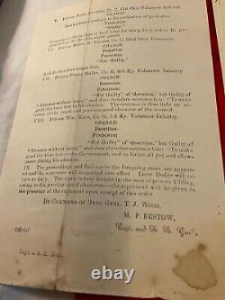 CIVIL War Union Group Of 12 Chattanooga Siege Court Marital & Findings #1859