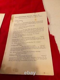 CIVIL War Union Group Of 12 Chattanooga Siege Court Marital & Findings #1859