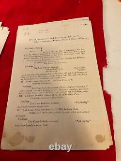 CIVIL War Union Group Of 12 Chattanooga Siege Court Marital & Findings #1859