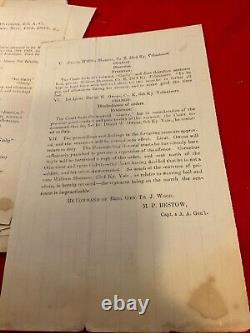 CIVIL War Union Group Of 12 Chattanooga Siege Court Marital & Findings #1859