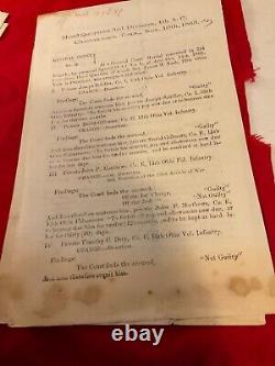 CIVIL War Union Group Of 12 Chattanooga Siege Court Marital & Findings #1859