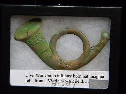 CIVIL War Union Infantry Horn Hat Insignia From A Virginia Battlefieldio